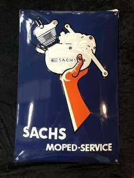 SACHS MOPED_SERVICE Emaljeskilt 40 x 60 m Emaljehuset