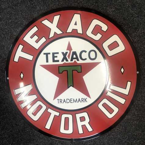 Texaco Motor Oil Emaljeskilt Ø 50 cm