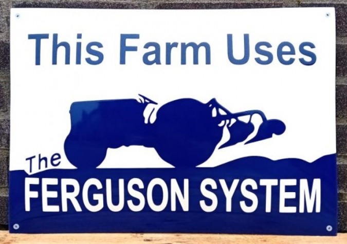 Ferguson System Emaljeskilt 50 x 35 cm