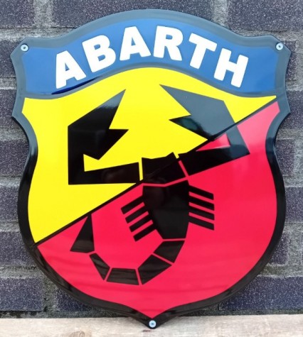 Abarth Emaljeskilt 35 x 40 cm