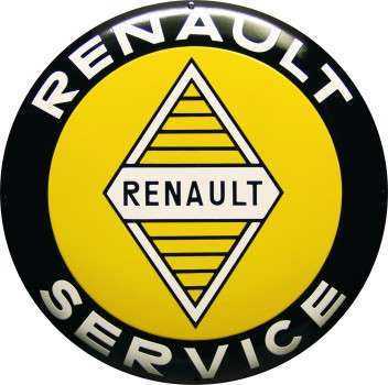 Renault Service Emaljeskilt Ø 50 cm Emaljehuset