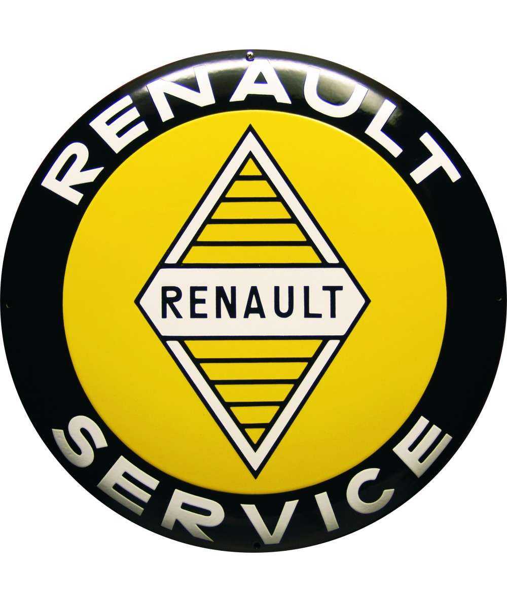 Renault Service Emaljeskilt Ø 50 cm Emaljehuset