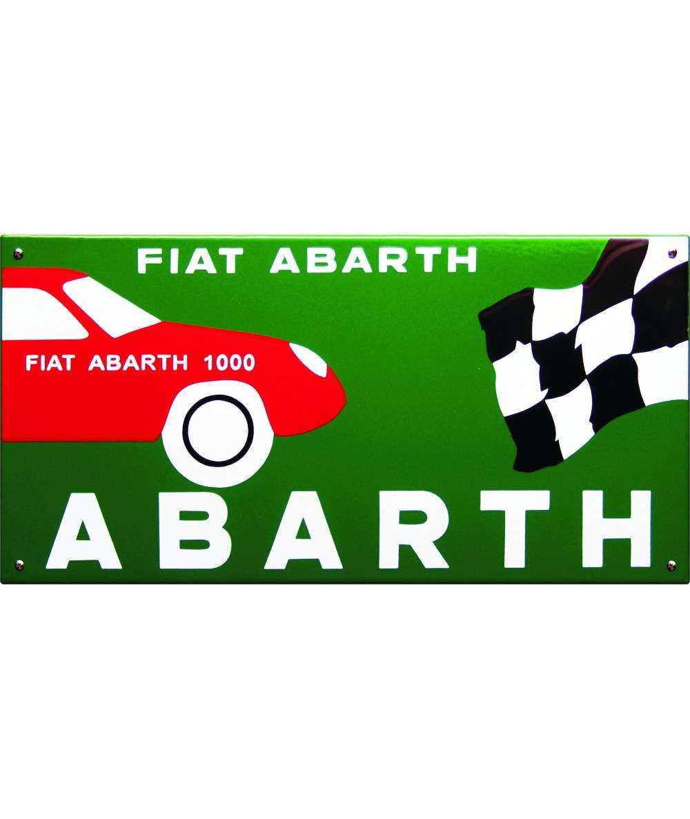 Fiat Abarth Emaljeskilt 50 x 35 cm Emaljehuset