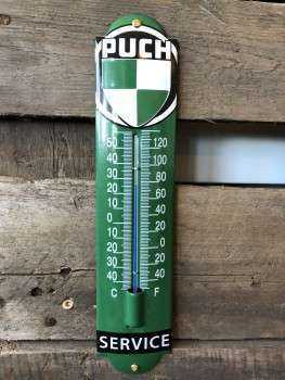 Puch termometer Emaljeskilt 6,5 x 30 cm cm Emaljehuset