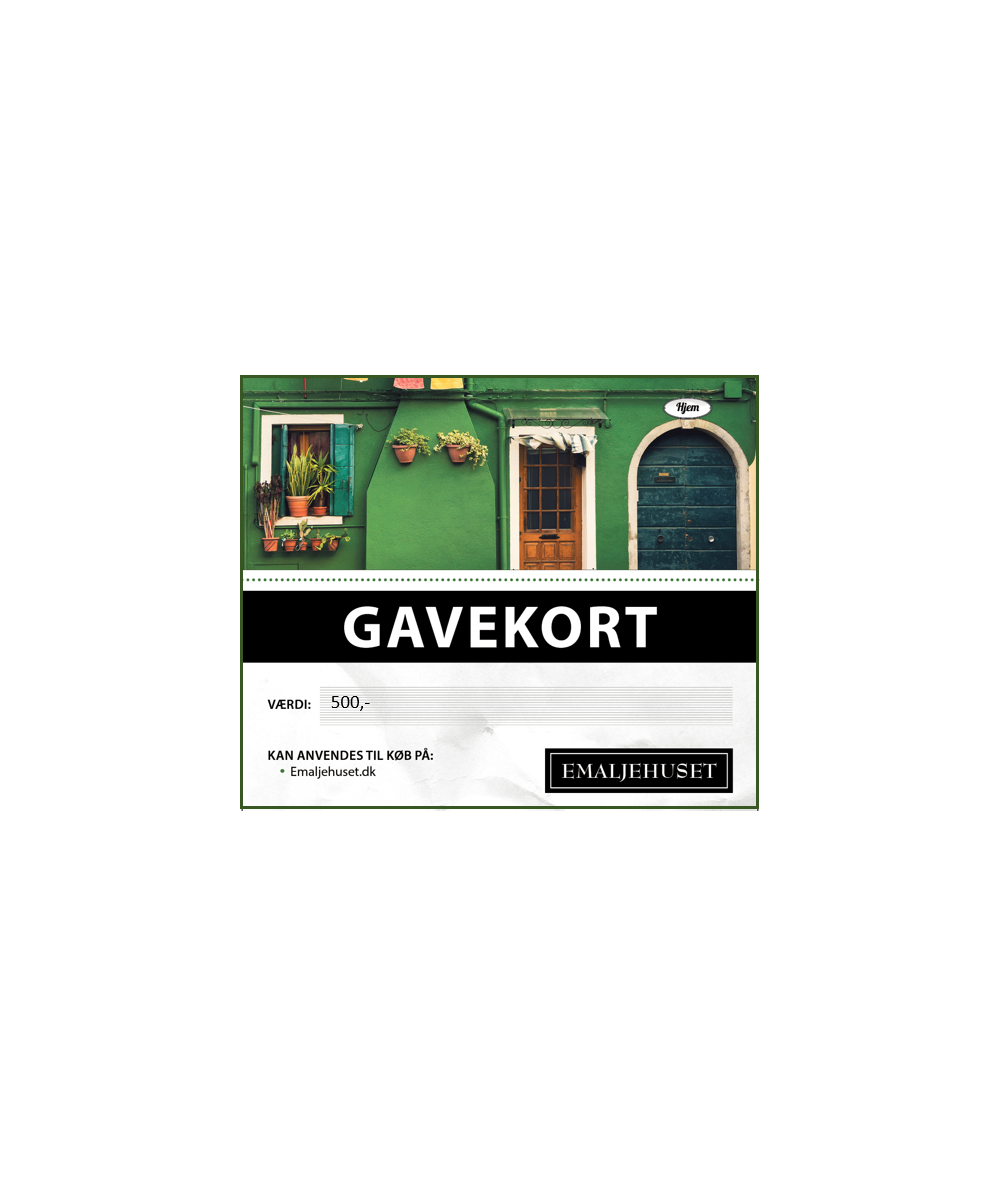 Gavekort 500,- Kr. Emaljehuset