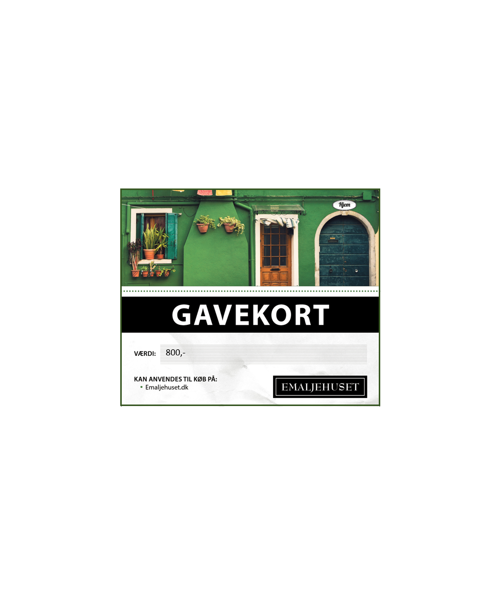 Gavekort 800,- Kr. Emaljehuset