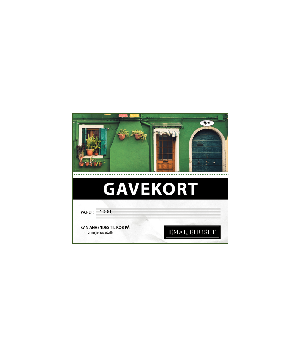 Gavekort 1000,- Kr. Emaljehuset