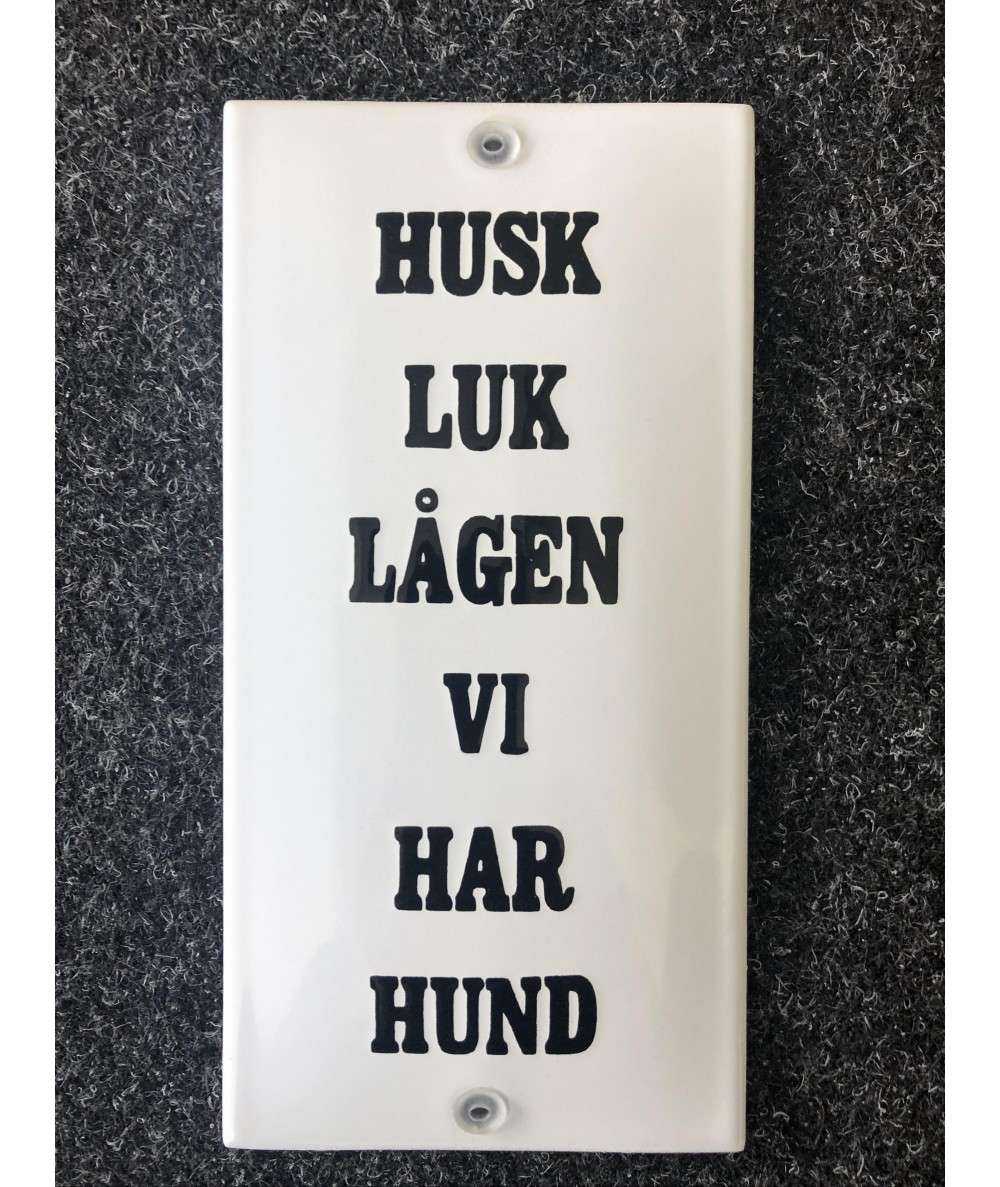 HUSK LUK LÅGEN 9 x 18 cm Emaljehuset