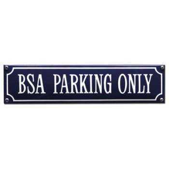 BSA Parking Only 33 x 8 cm Emaljehuset