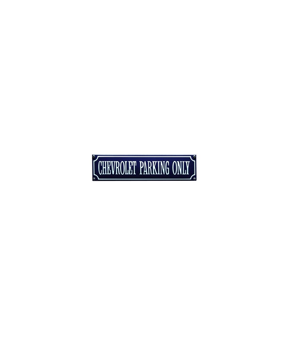 Chevrolet Parking Only 33 x 8 cm Emaljehuset