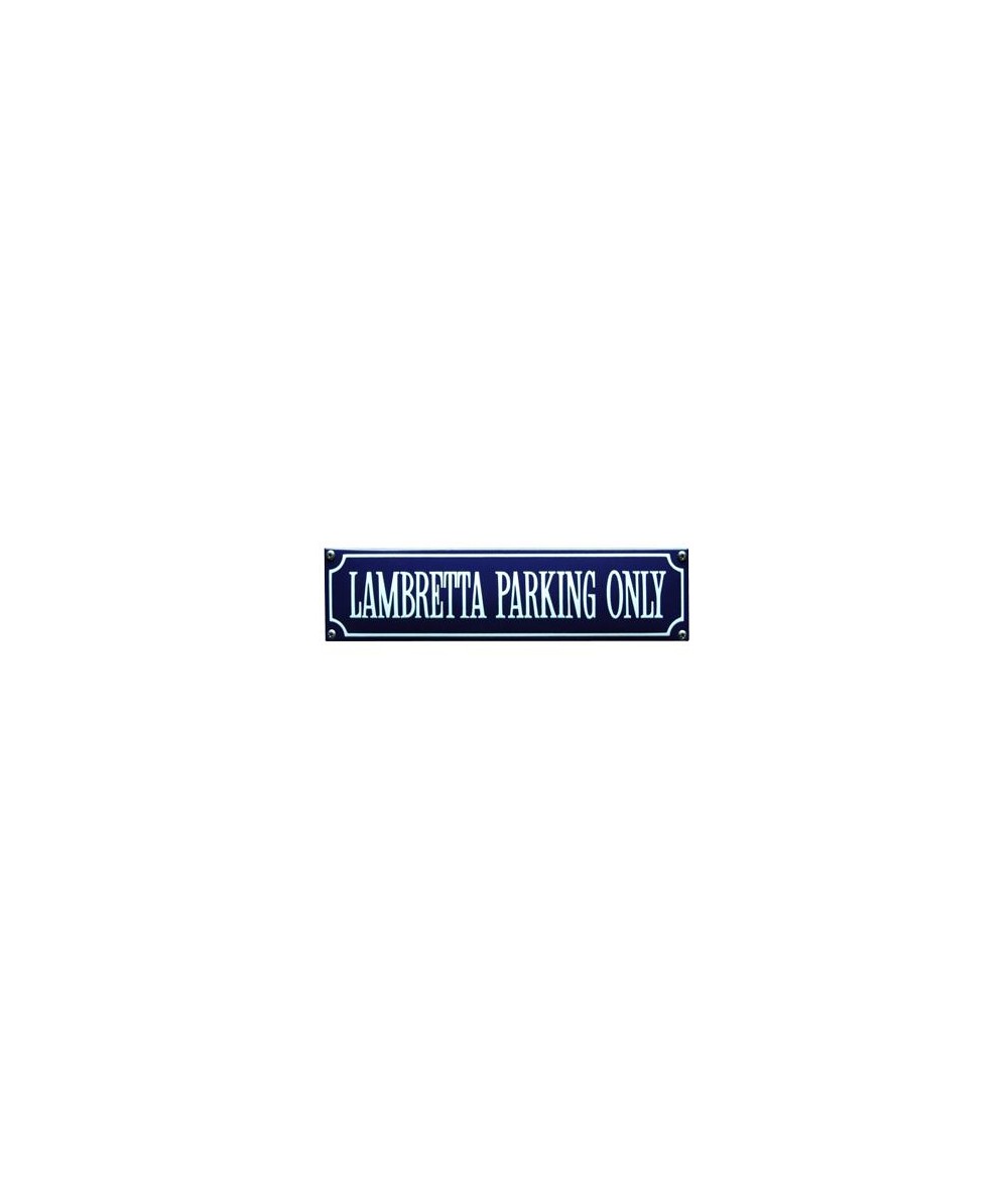 Lambretta Parking Only 33 x 8 cm Emaljehuset