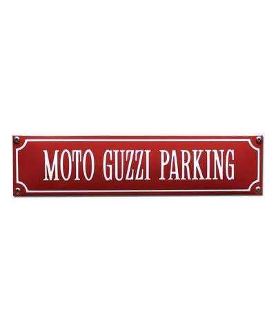 Moto Guzzi Parking Only Rød 33 x 8 cm