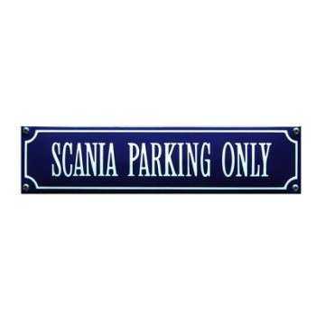 Scania Parking Only 33 x 8 cm Emaljehuset