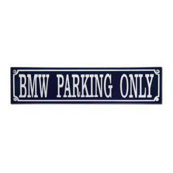 BMW Parking Only 33 x 8 cm Emaljehuset