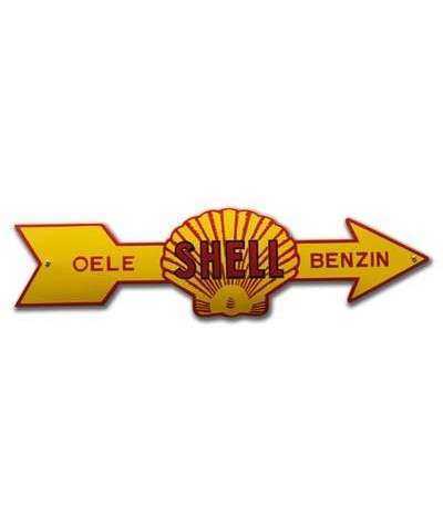 Shell Oele & Benzin Emaljeskilt 70 x 22 cm