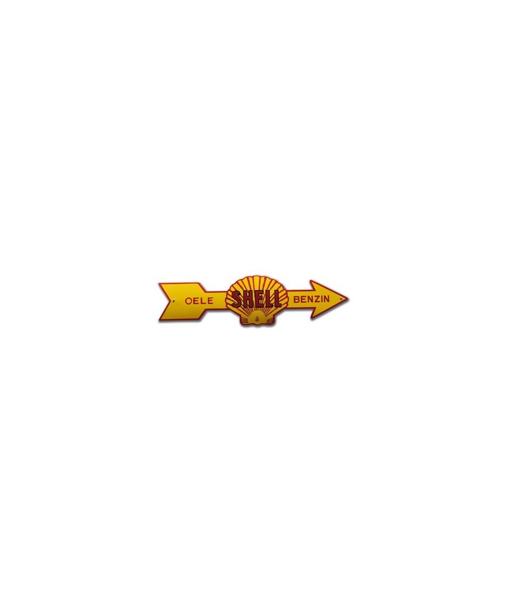 Shell Oele & Benzin Emaljeskilt 70 x 22 cm Emaljehuset