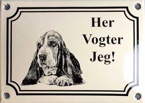 Basset 14 x 10 cm Emaljehuset