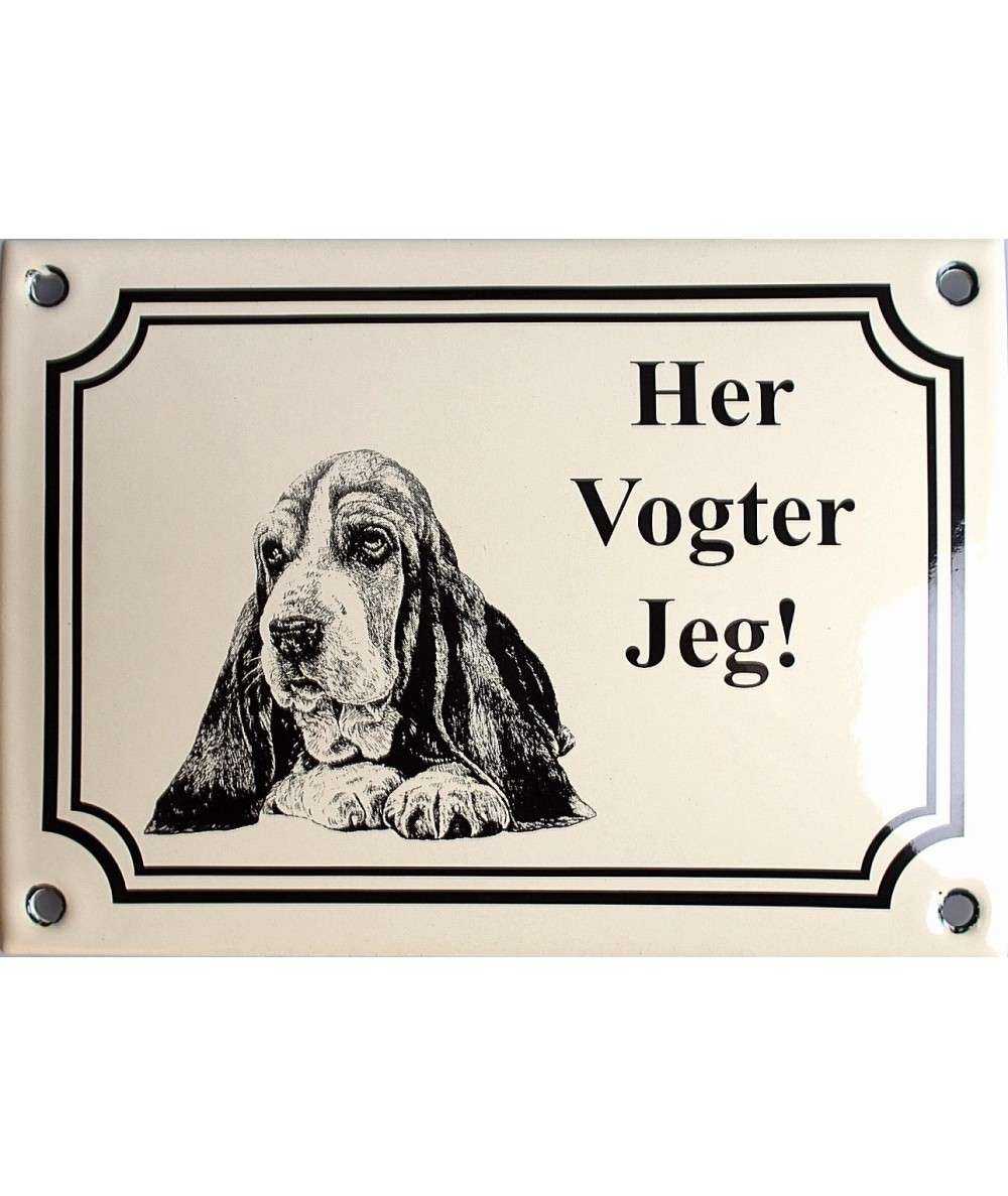 Basset 14 x 10 cm Emaljehuset