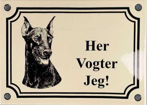 Doberman 14 x 10 cm Emaljehuset