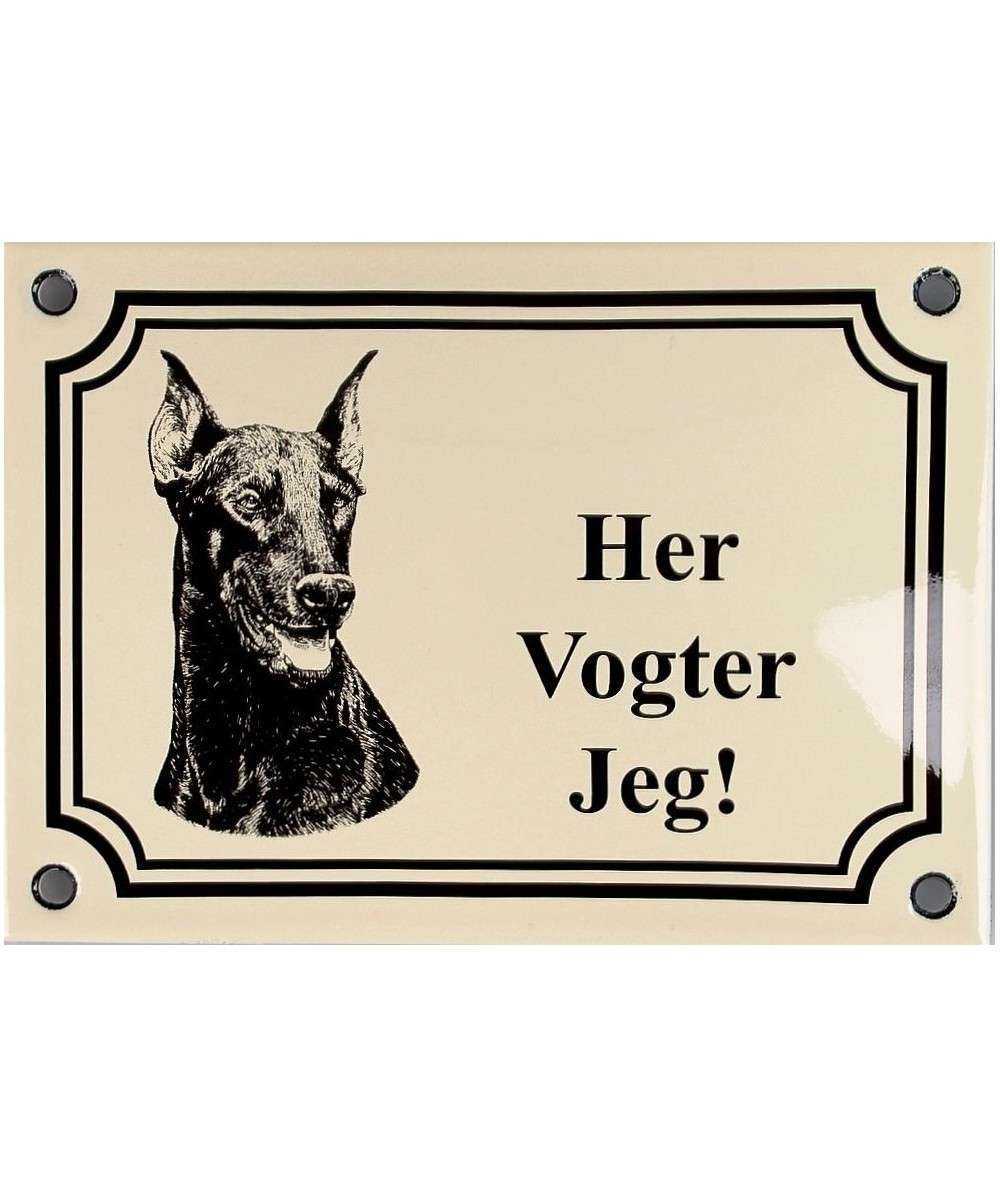 Doberman 14 x 10 cm Emaljehuset