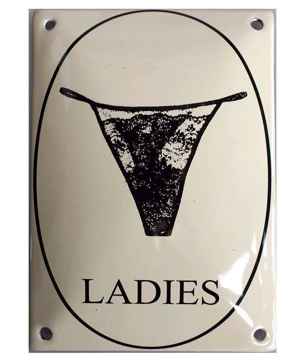 Dame - underbuks (oval) 10 x 14 cm Emaljehuset