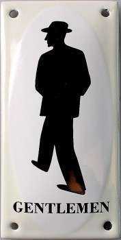 Mand - gentlemen 7 x 14 cm Emaljehuset