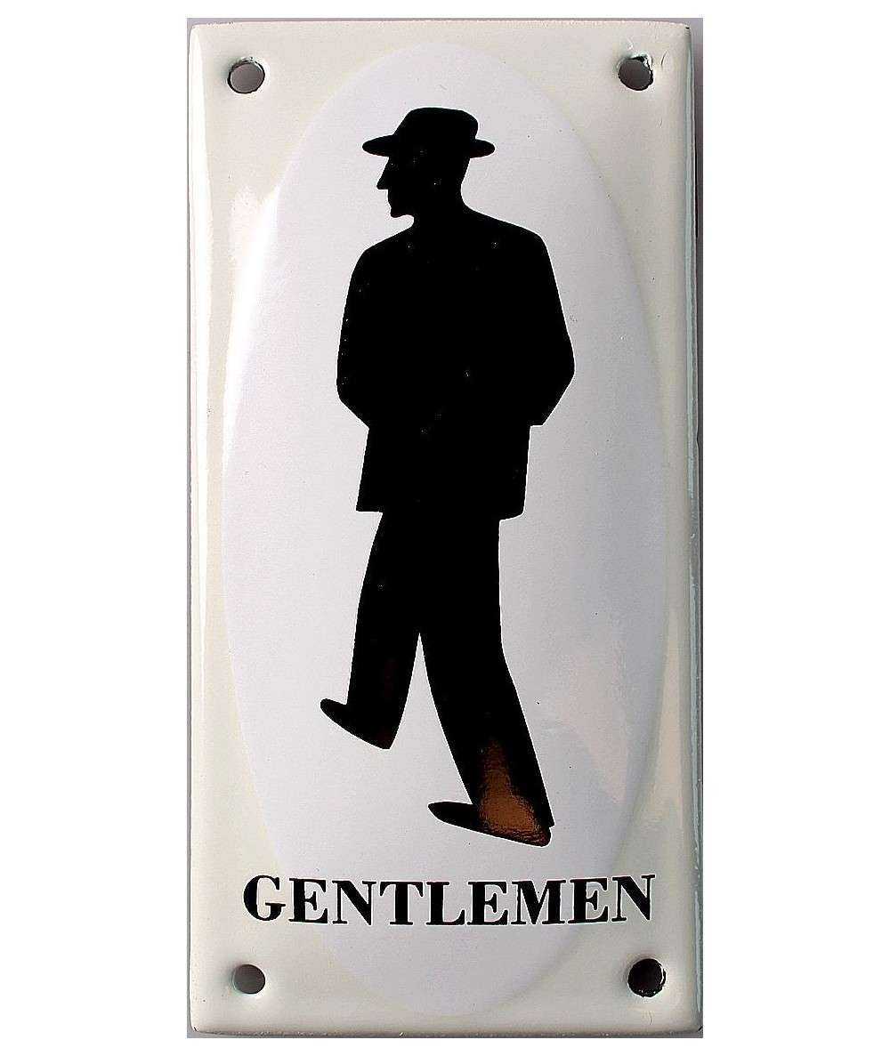 Mand - gentlemen 7 x 14 cm Emaljehuset