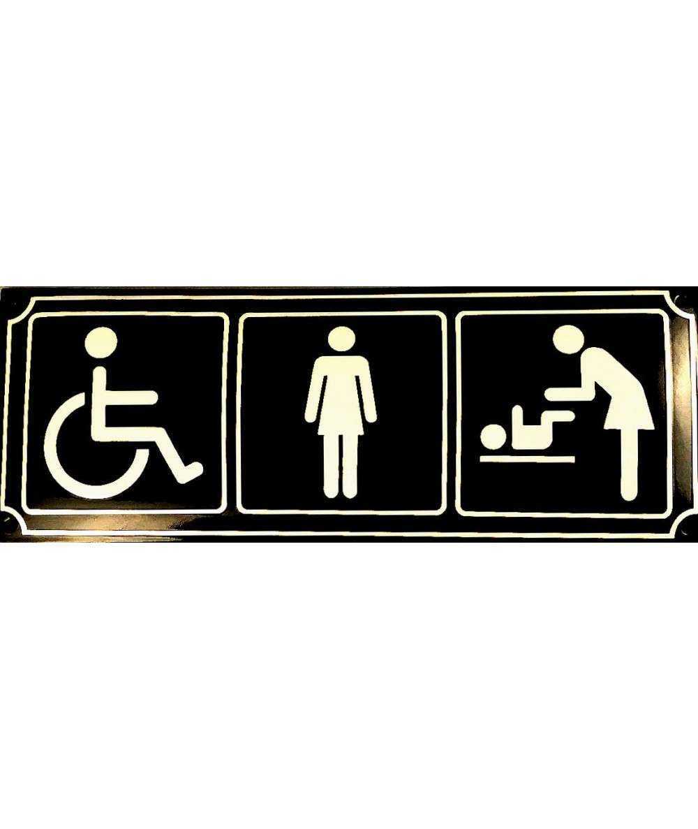 3-i-1 toiletskilt 15 x 39,5 cm Emaljehuset