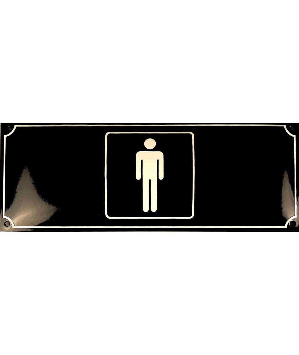 Toiletskilt - mand 15 x 39,5 cm Emaljehuset