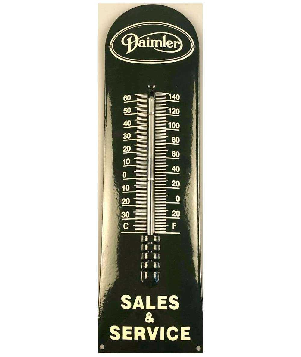 Daimler, Sales & Service Termometer 12 x 43 cm Emaljehuset