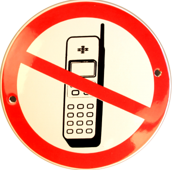 Telefon forbudt Ø 10 cm Emaljehuset