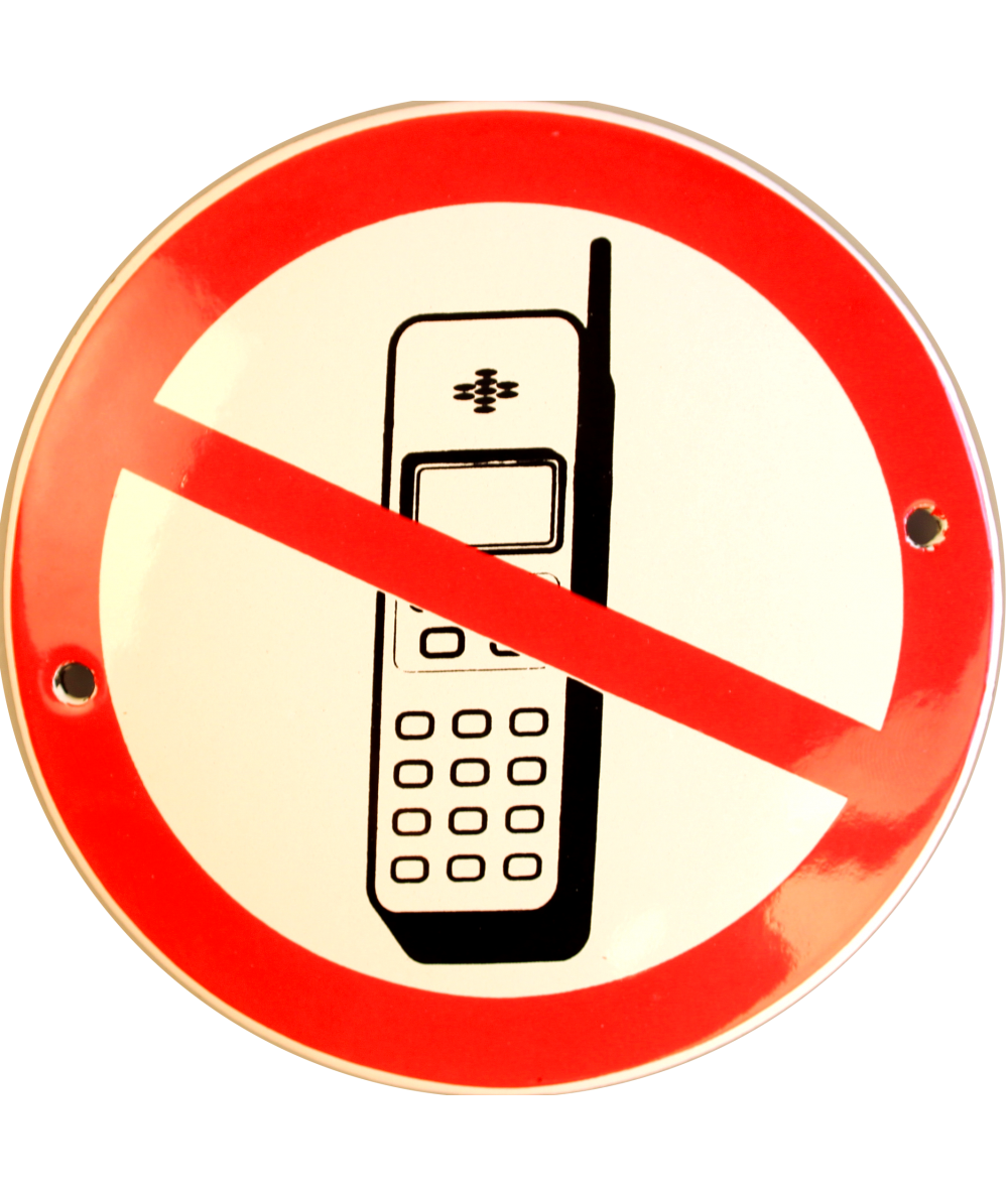 Telefon forbudt Ø 10 cm Emaljehuset