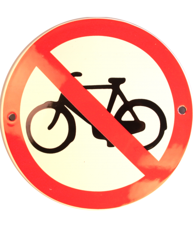 Cykler forbudt Ø 10 cm