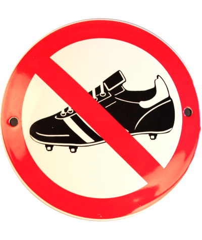 Fodboldstøvler forbudt Ø 10 cm