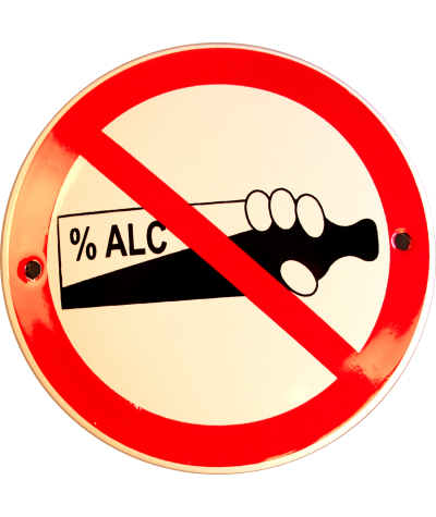 Alkohol forbudt Ø 10 cm