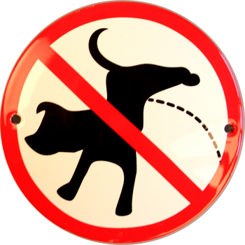 Hundetisning forbudt Ø 10 cm Emaljehuset