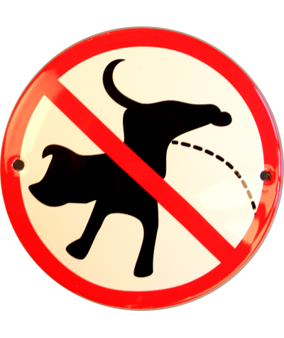 Hundetisning forbudt Ø 10 cm