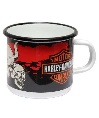 Emaljekrus, Harley Davidson  8 x 8 x 7,5 cm