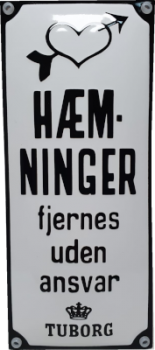 HÆMNINGER FJERNES UDEN ANSVAR 9,5 x 22 cm Emaljehuset