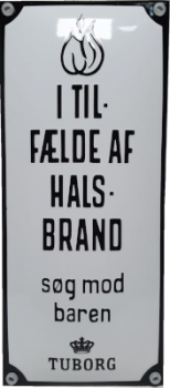 I TILFÆLDE AF HALSBRAND SØG MOD BAREN 9,5 x 22 cm Emaljehuset